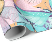 蝶のパターン ラッピングペーパー (ロールコーナー)