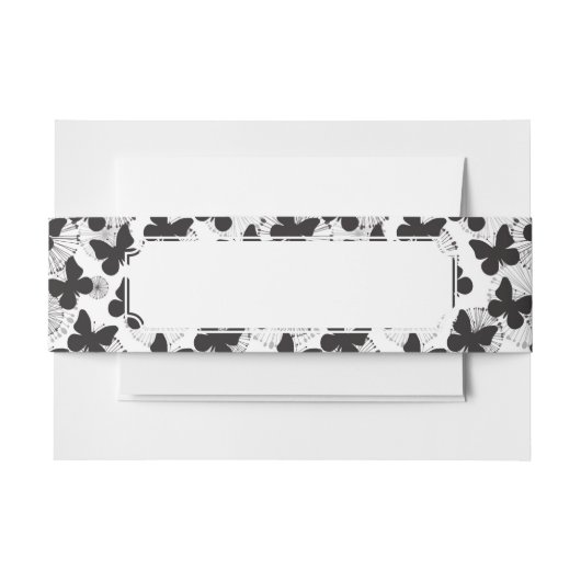 蝶のパターン 招待状ベリーバンド (正面例)
