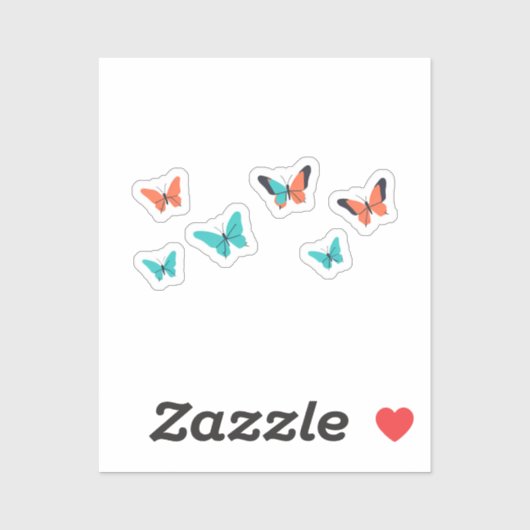 蝶のパック シール (シート)