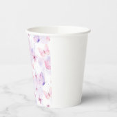 蝶のパーティー紙コップ 紫とピンク 紙コップ (左)