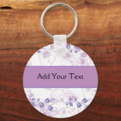 蝶のビジョンの薄紫紫 キーホルダー (正面)