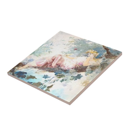 蝶のピンクの妖精 タイル (側面)