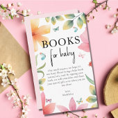 蝶のフローラを持って本をリクエスト赤ちゃんシャワー エンクロージャーカード