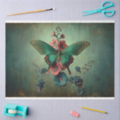 蝶のフローラ切り離し 薄葉紙 (クラフト)