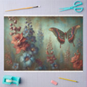 蝶のフローラ切り離し 薄葉紙 (クラフト)