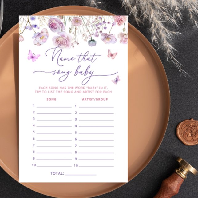 蝶のフローラ名その歌の赤ちゃんシャワーゲーム (クリエイターアップロード済み)