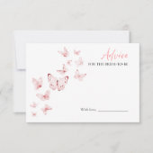 蝶のブライダルシャワーのアドバイスカード 花嫁へのメッセージ 招待状 (正面)