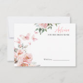 蝶のブライダルシャワーアドバイスの花嫁カード 招待状 (正面)