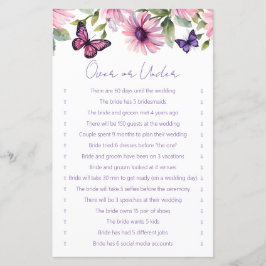 蝶のブライダルシャワー以上またはゲーム中