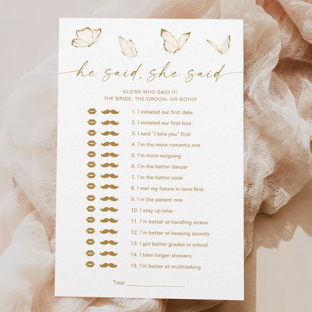 蝶のブライダルシャワー彼は彼女はゲームを言った (クリエイターアップロード済み)