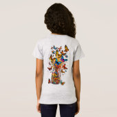 蝶のプリントが可愛い女の子用Tシャツ Tシャツ (裏面フル)