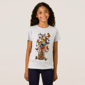 蝶のプリントが可愛い女の子用Tシャツ Tシャツ (正面フル)