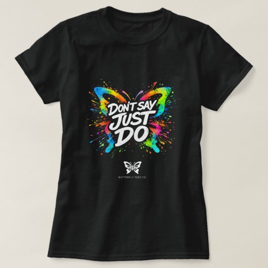 蝶のプリントTシャツ 0047693 Tシャツ (デザイン正面)