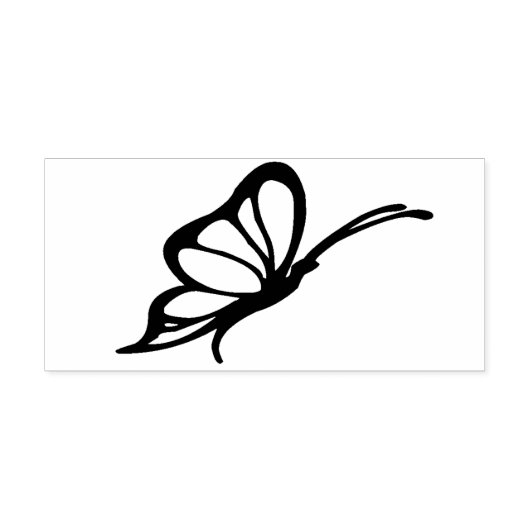 蝶のプロフィールのアートスタンプ ラバースタンプ (インプリント)