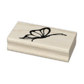 蝶のプロフィールのアートスタンプ ラバースタンプ (スタンプ)