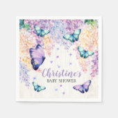 蝶のベビーシャワーナプキン スタンダードカクテルナプキン (正面)