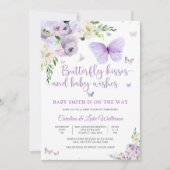 蝶のベビーシャワー招待状 招待状 (正面)