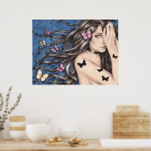 蝶のポスターと私の夢の女の子 ポスター (キッチン)