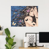 蝶のポスターと私の夢の女の子 ポスター (ホームオフィス)