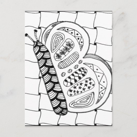 蝶のポストカード ポストカード (正面)