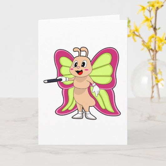 蝶のマジックワンド カード (黄色い花)