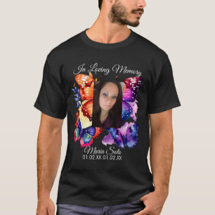 蝶のメモリアル葬式お別れ会 Tシャツ