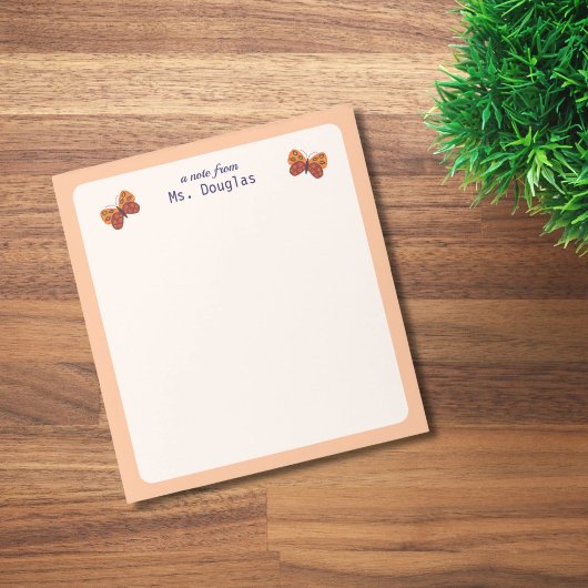 蝶のメモ帳先生からのメモ ノートパッド