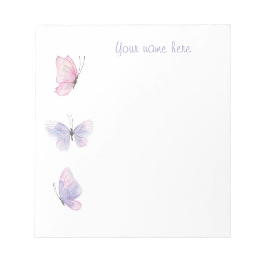 蝶のメモ帳 ノートパッド (正面)