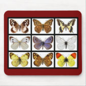 蝶のモザイク写真 マウスパッド (正面)