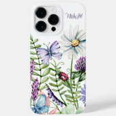 蝶のモノグラムの野の花 Case-Mate iPhoneケース (裏面)