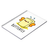 蝶のユーモアバター ウィングパターン ノートブック (左側)