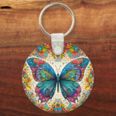 蝶のレインボーバレエ キーホルダー (正面)