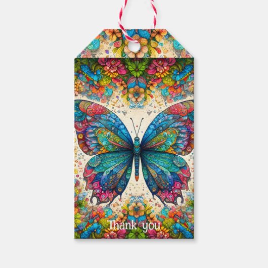 蝶のレインボーバレエ ギフトタグ (正面)