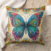 蝶のレインボーバレエ クッション (ブランケット)