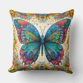 蝶のレインボーバレエ クッション (正面)