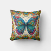 蝶のレインボーバレエ クッション (正面)