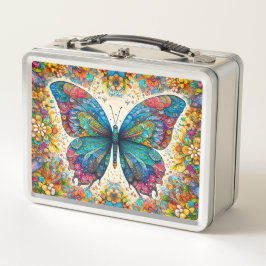 蝶のレインボーバレエ メタルランチボックス