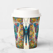 蝶のレインボーバレエ 紙コップ (左)