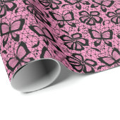 蝶のレース模様 ラッピングペーパー (ロールコーナー)