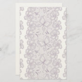 蝶のレース模様 便箋 (正面/裏面)
