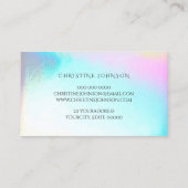 蝶のロゴの髪と爪、 ネイル 名刺 (裏面)