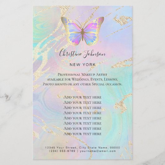 蝶のロゴ チラシ (正面)