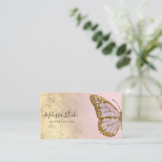 蝶のロゴ 名刺 (スタンド正面)