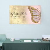 蝶のロゴ 横断幕 (トレードショー)