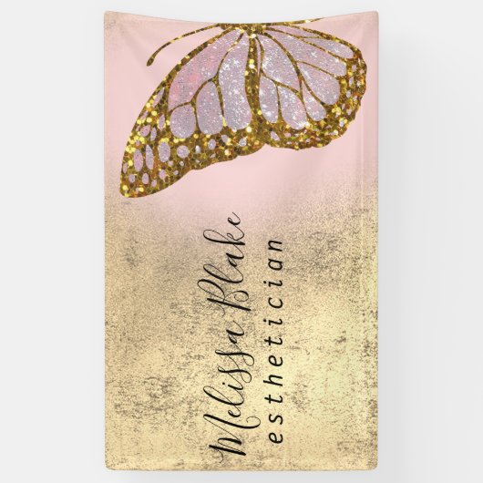 蝶のロゴ 横断幕 (縦)