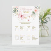 蝶のワイルドフラワーゲームを財布の中の何 招待状 (スタンド正面)