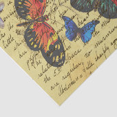 蝶のヴィンテージ書の切り離し 薄葉紙 (詳細)