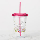 蝶の一生のワイルドフラワーブライダルシャワー アクリルタンブラー (正面)