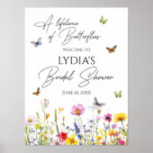 蝶の一生のワイルドフラワーブライダルシャワー ポスター (正面)