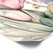 蝶の一生のワイルドフラワーブライダルシャワー ポスター (角)